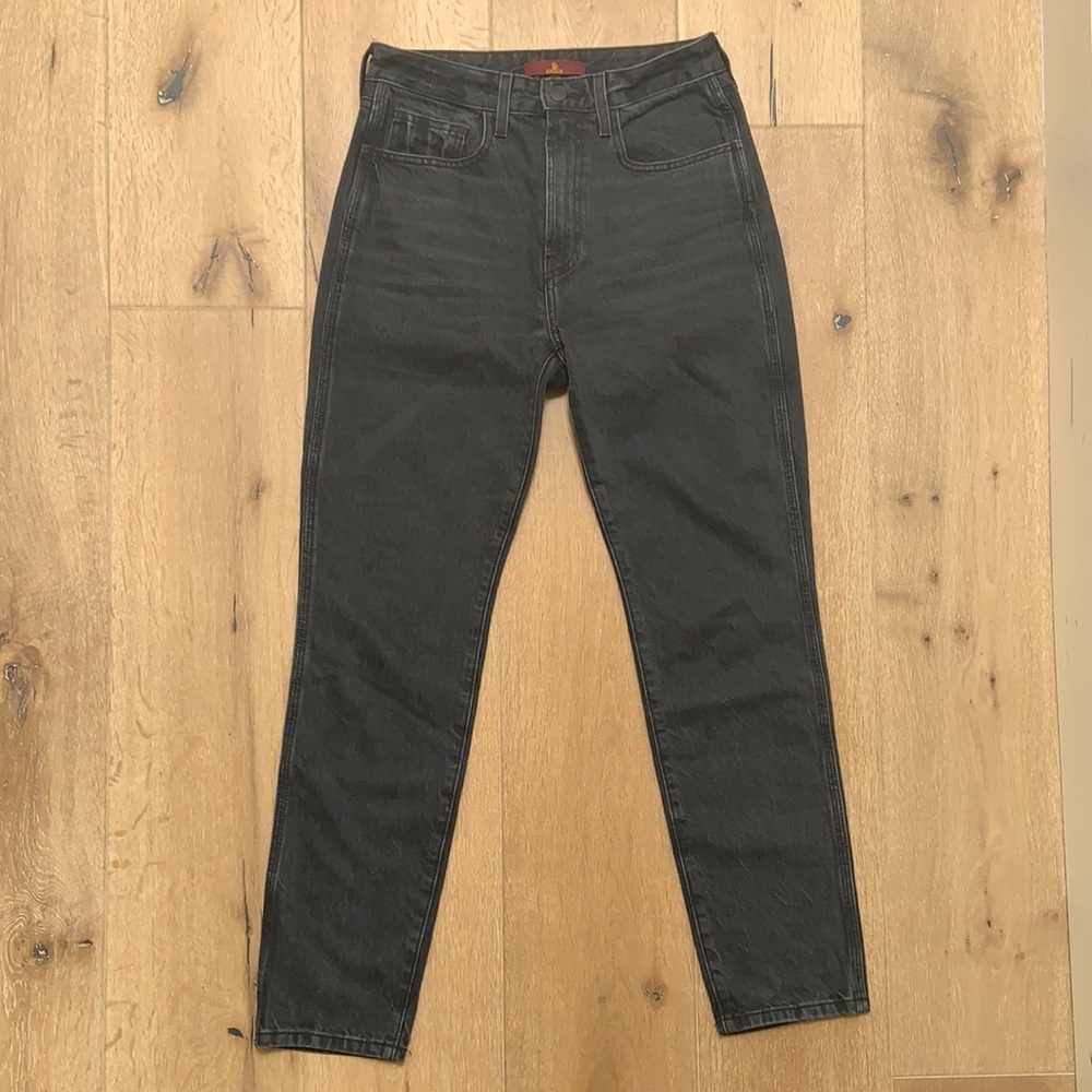 Jordache vintage crop light wash black denim